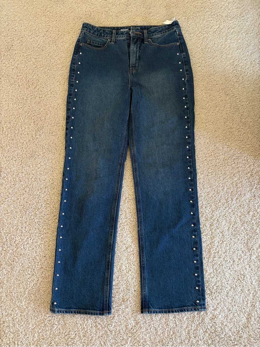 NWT Old Navy Stud-Trim Dark Blue Women's Jeans